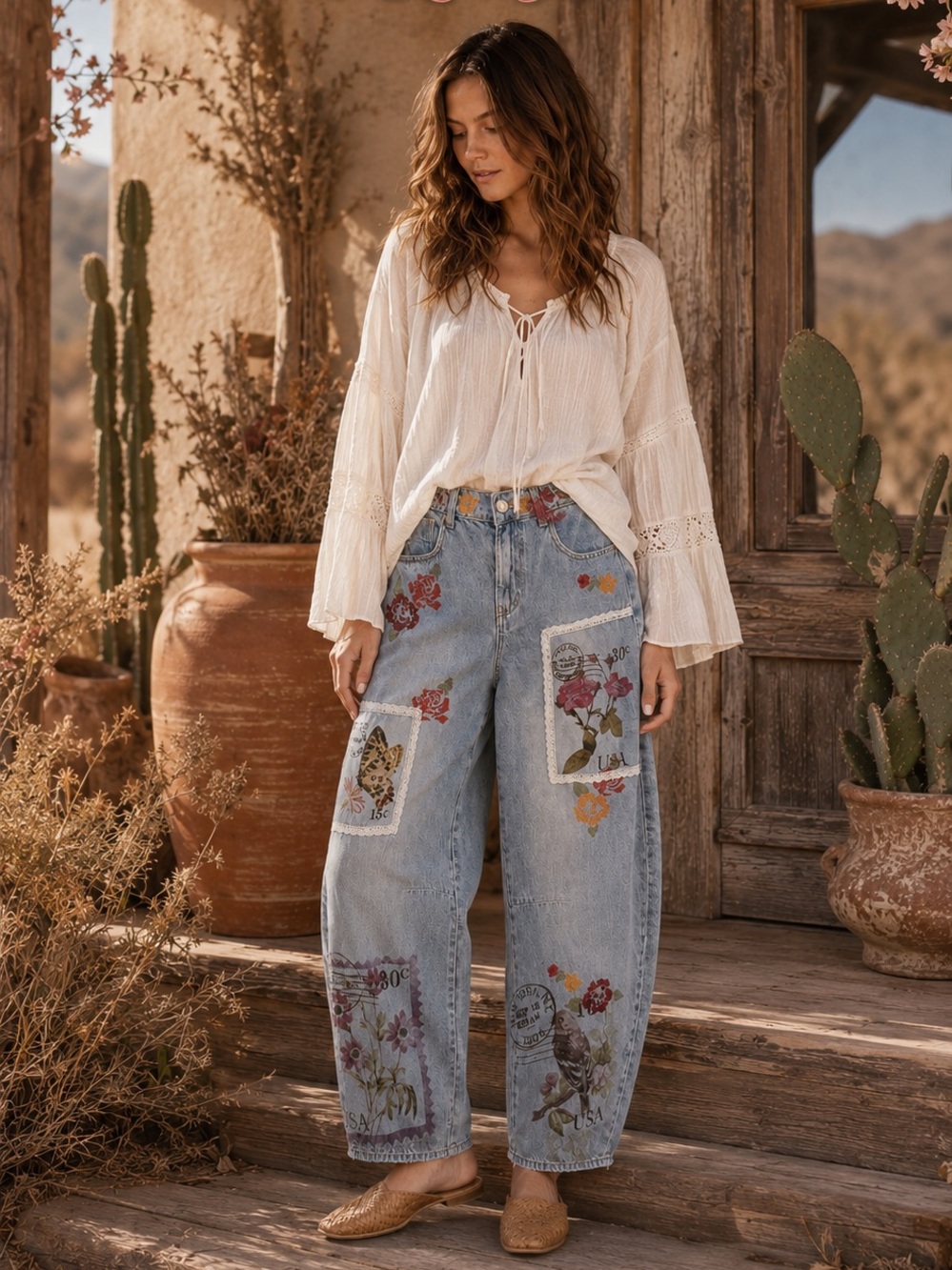Oli & Hali Postcard Garden Embroidered Barrel FALL COLLECTION
